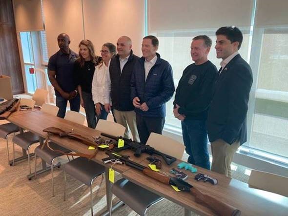 Blumenthal visited gun buyback events across Connecticut which helped gun owners remove unwanted and unsecured firearms from their homes. 